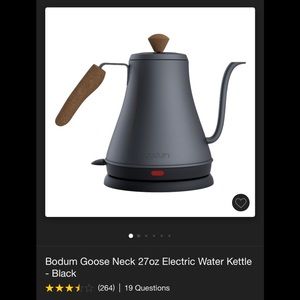 Electric Water Kettle (Bodum Gooseneck 27oz)
